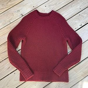 Taylor Stitch Men's Fisherman Crewneck Sweater - Burgundy